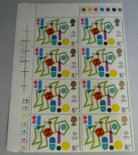 Load image into Gallery viewer, 1977 ROYAL INSTITUTE OF CHEMISTRY 8 1/2P BLOCK OF 8 STAMPS MNH &amp; TRAFFIC LIGHTS
