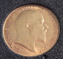 Load image into Gallery viewer, 1908 KING EDWARD VII EF AU HALF SOVEREIGN ENCAPSULATED WITH BOX
