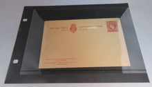 Load image into Gallery viewer, KING GEORGE VI POSTCARD REPLY CARD &amp; CLEAR FRONTED HOLDER
