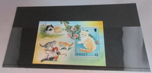 Load image into Gallery viewer, QUEEN ELIZABETH II JERSEY CATS MINISHEET &amp; STAMP HOLDER
