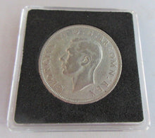 Load image into Gallery viewer, 1939 KING GEORGE VI BARE HEAD VF .500 SILVER HALF CROWN COIN BOXED WITH COA
