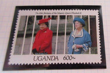 Load image into Gallery viewer, 1991 65TH BIRTHDAY QUEEN ELIZABETH II UGANDA STAMPS MNH &amp; ALBUM SHEET
