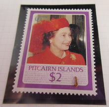 Load image into Gallery viewer, 1986 QUEEN ELIZABETH II 60TH BIRTHDAY PITCAIRN ISLANDS STAMPS &amp; ALBUM SHEET
