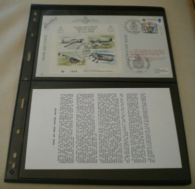 1988 ROYAL AIR FORCE SHOW W/C R.C.WILKINSON O.B.E. SIGNED FLOWN STAMP COVER