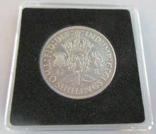 Load image into Gallery viewer, 1939 KING GEORGE VI BARE HEAD .500 SILVER FLORIN TWO SHILLING COIN WITH CAPSULE
