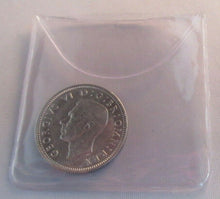 Load image into Gallery viewer, 1937 KING GEORGE VI BARE HEAD .500 SILVER aUNC ONE SHILLING COIN &amp; CLEAR FLIP E1
