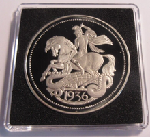 Load image into Gallery viewer, 1936 EDWARD VIII KING &amp; EMPEROR GEORGE &amp; DRAGON S/PLATED PROOF MEDAL BOX &amp; COA
