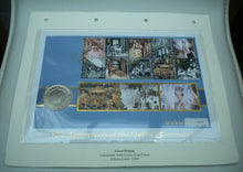 Load image into Gallery viewer, 2003 50TH ANNIVERSARY OF THE QUEEN&#39;S CORONATION BUNC £5 COIN COVER,STAMP PNC
