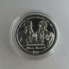 Load image into Gallery viewer, 1805 - 2005 Battle of Trafalgar Nelson .925 Silver Proof BVI $10 Coins + Caps
