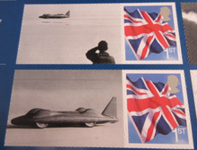 Load image into Gallery viewer, DONALD CAMPBELL CELEBRATING THE 50TH ANNIVERSARY OF HIS SPEED RECORDS STAMPS
