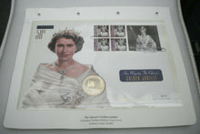 Load image into Gallery viewer, 1952-2002 HER MAJESTY THE QUEEN&#39;S GOLDEN JUBILEE BUNC 1 CROWN COIN COVER PNC
