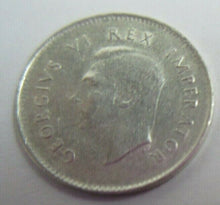 Load image into Gallery viewer, 1942 KING GEORGE VI SOUTH AFRICA 3d COIN aUNC .500 SILVER COIN IN CLEAR FLIP
