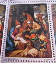 Load image into Gallery viewer, 1967 ADORATION OF THE SHEPHERDS 3d QUARTER SHEET 30 X STAMPS MNH &amp; STAMP HOLDER
