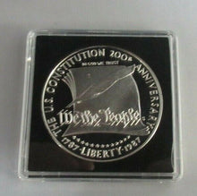 Load image into Gallery viewer, 1986 USA MINT SILVER PROOF CONSTITUTION DOLLAR $1  BOX &amp; COA
