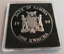 Load image into Gallery viewer, 1999 EDWARD &amp; SOPHIE ROYAL WEDDING PROOF ZMABIA 1000 KWACHA COIN BOX &amp; COA
