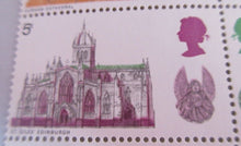 Load image into Gallery viewer, 1969 CATHEDRALS 5d 12 STAMPS MNH WITH TRAFFIC LIGHTS AND STAMP HOLDER
