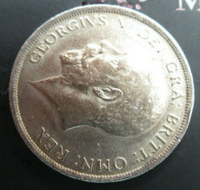 Load image into Gallery viewer, 1918 GEORGE V BARE HEAD FIRST COIN HALF 1/2 CROWN SPINK 4011 CROWNED SHIELD Cc4
