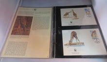 Load image into Gallery viewer, Reticulated Giraffe WWF Info Sheets Exclusive Stamps from Kenya and FDC&#39;s
