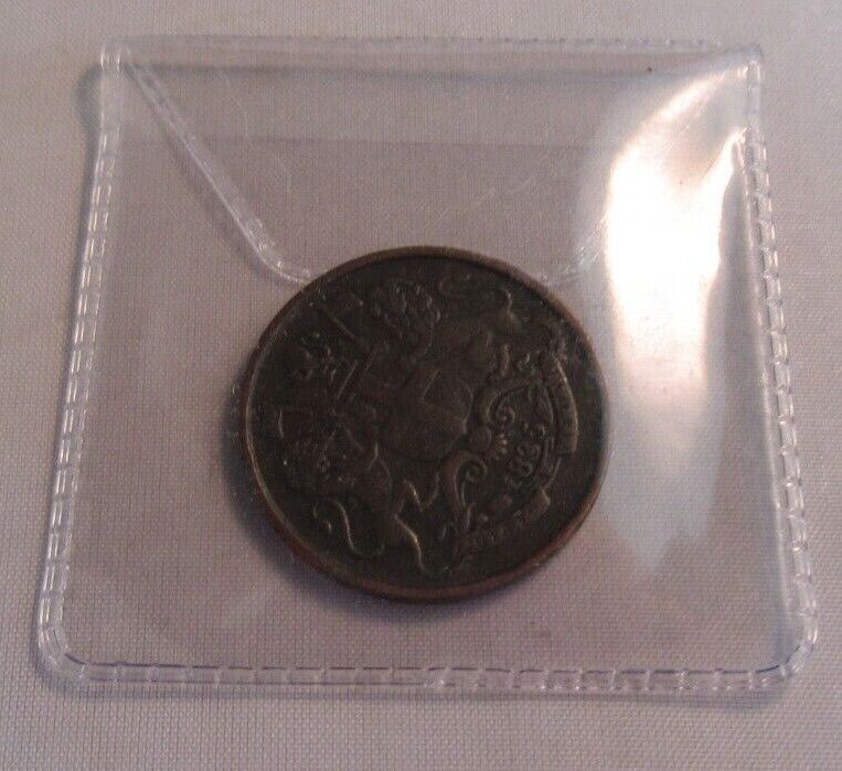 1835 ONE QUARTER ANNA COIN CALCUTTER MINT EAST INDIA COMPANY IN CLEAR FLIP