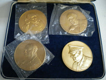 Load image into Gallery viewer, THE CHURCHILL MEDALS 4 GOLD / STERLING SILVER MEDALS 1974 BY JOHN PINCHES COA
