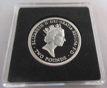 Load image into Gallery viewer, 1994 £2 BANK OF ENGLAND SILVER PROOF TWO POUND COIN BOXED WITH COA
