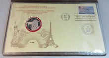 Load image into Gallery viewer, 1977 THE FIRST SOLO FLIGHT OVER THE ATLANTIC  PNC, SILVER MEDALLION, PADDED CASE
