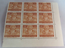 Load image into Gallery viewer, 1945 SAN MARINO 0.10 LIRE CORNER BLOCK OF 9 STAMPS IN STAMP HOLDER
