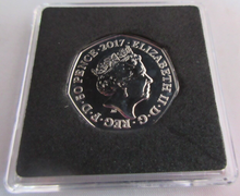 Load image into Gallery viewer, 2017 BENJAMIN BUNNY QEII BUNC 50P FIFTY PENCE COIN QUAD CAPSULE &amp; COA
