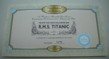 Load image into Gallery viewer, 1998 SIGNED TITANIC, PROOF REPUBLIC OF LIBERIA 5 DOLLAR BENHAM COIN COVER PNC
