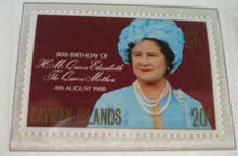 Load image into Gallery viewer, 1980 HM QUEEN ELIZABETH THE QUEEN MOTHER&#39;S 80TH BIRTHDAY 5 MNH STAMPS/INFO SHEET
