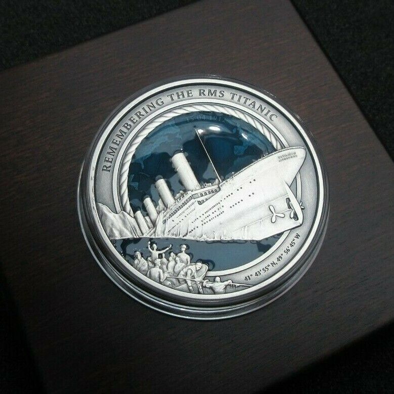 2021 REMEMBERING RMS TITANIC 35th Anniv 3 Oz Silver Coin 10$ 085 0F 999 COA