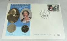 Load image into Gallery viewer, 1992 FAREWELL TO THE FLORIN INTRODUCTION OF THE SMALLER TEN PENCE COIN COVER PNC
