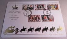 Load image into Gallery viewer, 1953-2013 THE ROYAL CORONATIONS 1838-1953 LIMITED EDITION COLLECTOR CARD &amp; COA
