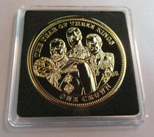 Load image into Gallery viewer, 2010 QUEEN ELIZABETH II A YEAR OF THREE KINGS GOLD PLATED CROWN COIN BOX &amp; COA
