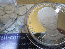 Load image into Gallery viewer, UK SILVER PROOF PRINCESS DIANA COINS VARIOUS £5 /CROWNS/RUPEES/ DOLLARS
