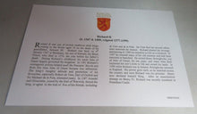 Load image into Gallery viewer, RICHARD II REIGN 1377-1399 COMMEMORATIVE COVER INFORMATION CARD &amp; ALBUM SHEET

