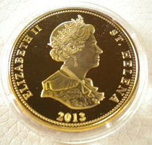 Load image into Gallery viewer, 2013 THE NAPOLEONIC WARS GOLD PLATED TWENTY FIVE PENCE CROWN WITHIN CAPSULE
