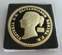 Load image into Gallery viewer, 2001 UNA &amp; THE LION HALLMARKED GOLD PLATED SILVER PROOF RESTRIKE IN QUAD CAPSULE
