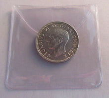 Load image into Gallery viewer, 1938 KING GEORGE VI BARE HEAD .500 SILVER UNC ONE SHILLING COIN &amp; CLEAR FLIP E1
