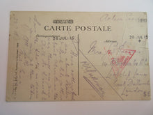 Load image into Gallery viewer, WWI FOUR DE PARIS BOMBARDMENT  1915 CENSORED FIELD POST POST CARD D1
