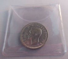 Load image into Gallery viewer, 1939 KING GEORGE VI BARE HEAD .500 SILVER aUNC ONE SHILLING COIN &amp; CLEAR FLIP S2
