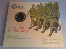 Load image into Gallery viewer, Shoulder to Shoulder The Army 2016 BUnc Royal Mint £2 Coin Pack
