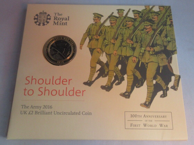 Shoulder to Shoulder The Army 2016 BUnc Royal Mint £2 Coin Pack