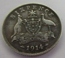 Load image into Gallery viewer, 1914 KING GEORGE V SIXPENCE COIN  .925 SILVER COIN IN CLEAR FLIP EF
