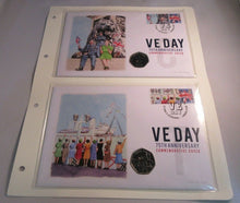 Load image into Gallery viewer, 2020 VE DAY 75TH ANNIVERSARY BU COMPLETE SET ISLE OF MAN FIFTY PENCE COINS PNC
