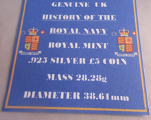Load image into Gallery viewer, 2004 HISTORY OF THE ROYAL NAVY HENRY VIII SILVER PROOF £5 COIN ROYAL MINT
