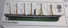 Load image into Gallery viewer, 1969 1/- FAMOUS SHIPS SS GREAT BRITAIN &amp; RMS MAURETANIA 16 STAMPS MNH &amp; T/LIGHTS
