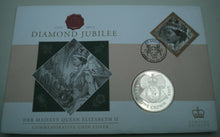 Load image into Gallery viewer, 2012 HM QUEEN ELIZABETH II DIAMOND JUBILEE 1952-2012 PROOF 1 CROWN COINCOVER PNC
