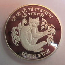 Load image into Gallery viewer, NEPAL CONSERVATION 1974 ROYAL MINT SILVER PROOF 50 RUPEE WITH COA GEM
