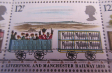 Load image into Gallery viewer, 1980 150TH ANNIV OF LIVERPOOL &amp; MANCHESTER RAILWAY GUTTER PAIRS 20 X STAMPS MNH
